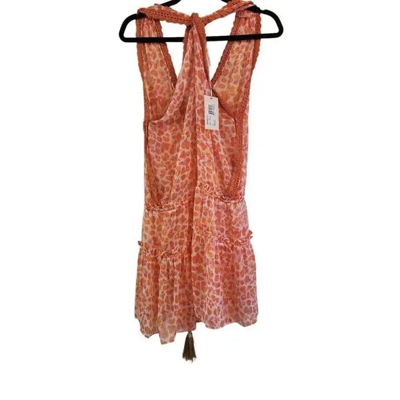 Ramy Brook NWT Donica Leopard print swim cover up dress size Large - Picture 4 of 12